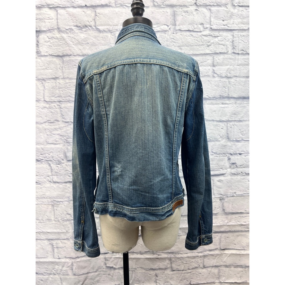 Polo Jeans Co Ralph Lauren Denim Jacket Womens L Blue Excellent Lydia Repair - Picture 3 of 9
